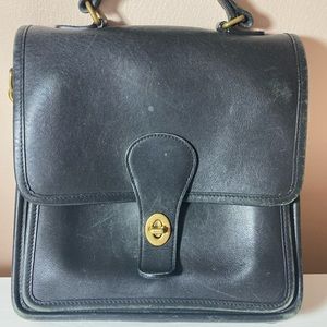 Vintage Coach Purse. Navy blue. Cross strap.